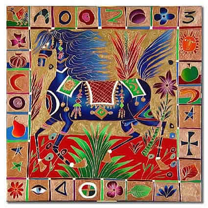 YURI GORBACHEV COMPOSITION WITH HORSE