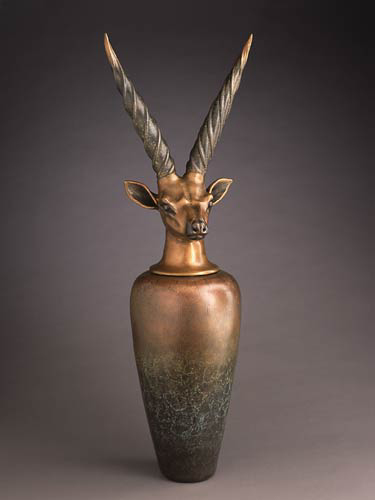 WILLIAM MORRIS CANOPIC JAR-GIANT ELAND