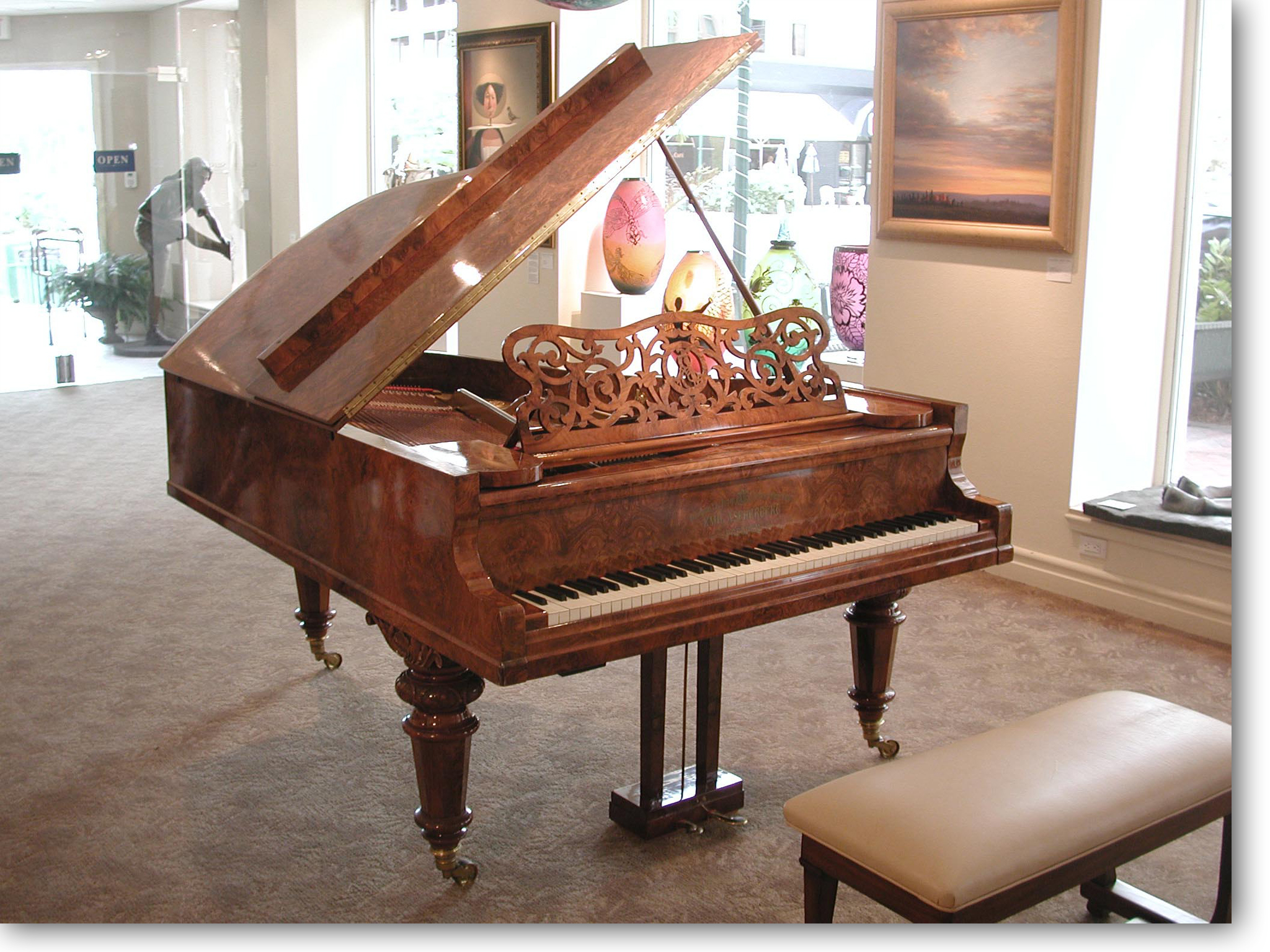 EMIL ASCHERBERG ANTIQUE GRAND PIANO