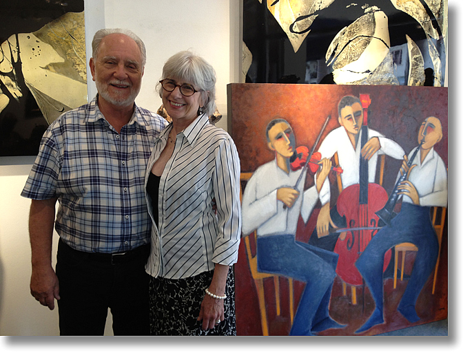 MARSHA HAMMEL AT GALLERIA SILECCHIA WITH GALLERY OWNER LOUIS CHALUPA