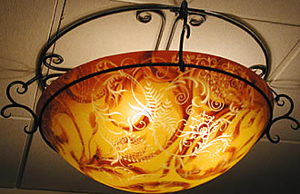ULLA DARNI RUST SWING WITH CEILING MOUNTED IRONWORK