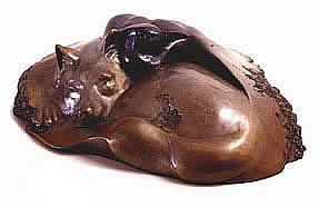 LEO E. OSBORNE BRONZES - BROTHERS OF THE WOOD