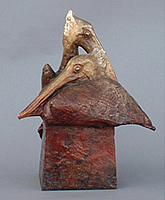 LEO E. OSBORNE BRONZES - PELICAN AFFECTION