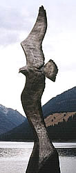 LEO E. OSBORNE BRONZES - WINDSONG + PEDESTAL