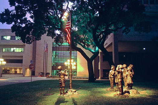 GLENNA GOODACRE PLEDGE ALLEGIANCE INSTALLED AT TEXAS SCOTTISH RITE HOSPITAL FOR CHILDREN, DALLAS, TEXAS