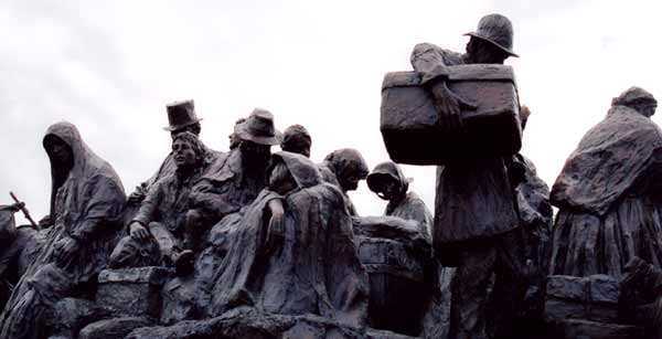 GLENNA GOODACRE DETAIL OF THE IRISH MEMORIAL