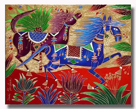 YURI GORBACHEV TWO HORSES IN AUTUMN