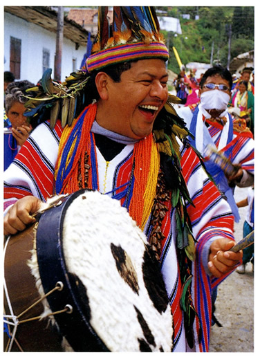 CARLOS JACANAMIJOY IN CELEBRATION AT ATUN PUNCHA FESTIVAL