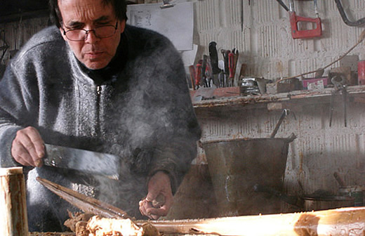 PEDRO PEDRAZZINI IN HIS STUDIO IN SWITZERLAND