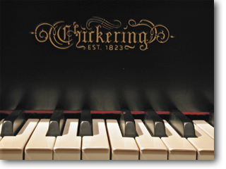 Chickering keyboard and company name