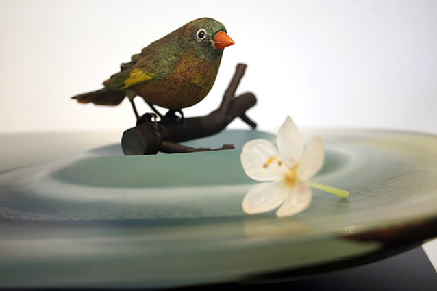 HIROSHI YAMANO - FROM EAST TO WEST: SCENE OF JAPAN 055 BIRD & FLOWER DETAIL